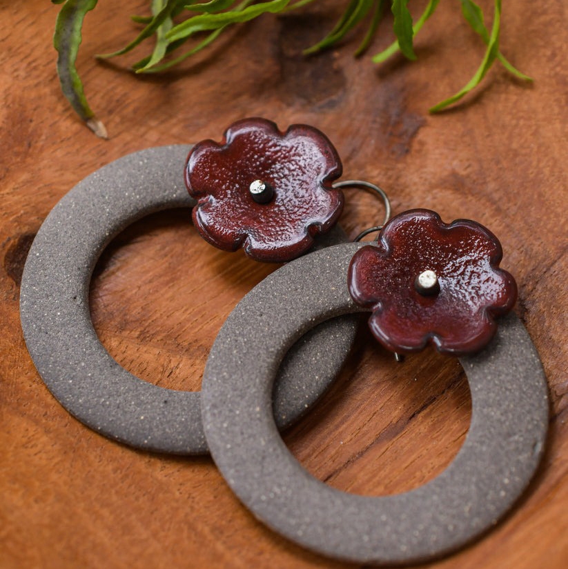 Bông Tai Gốm Nghệ Thuật O Sahara